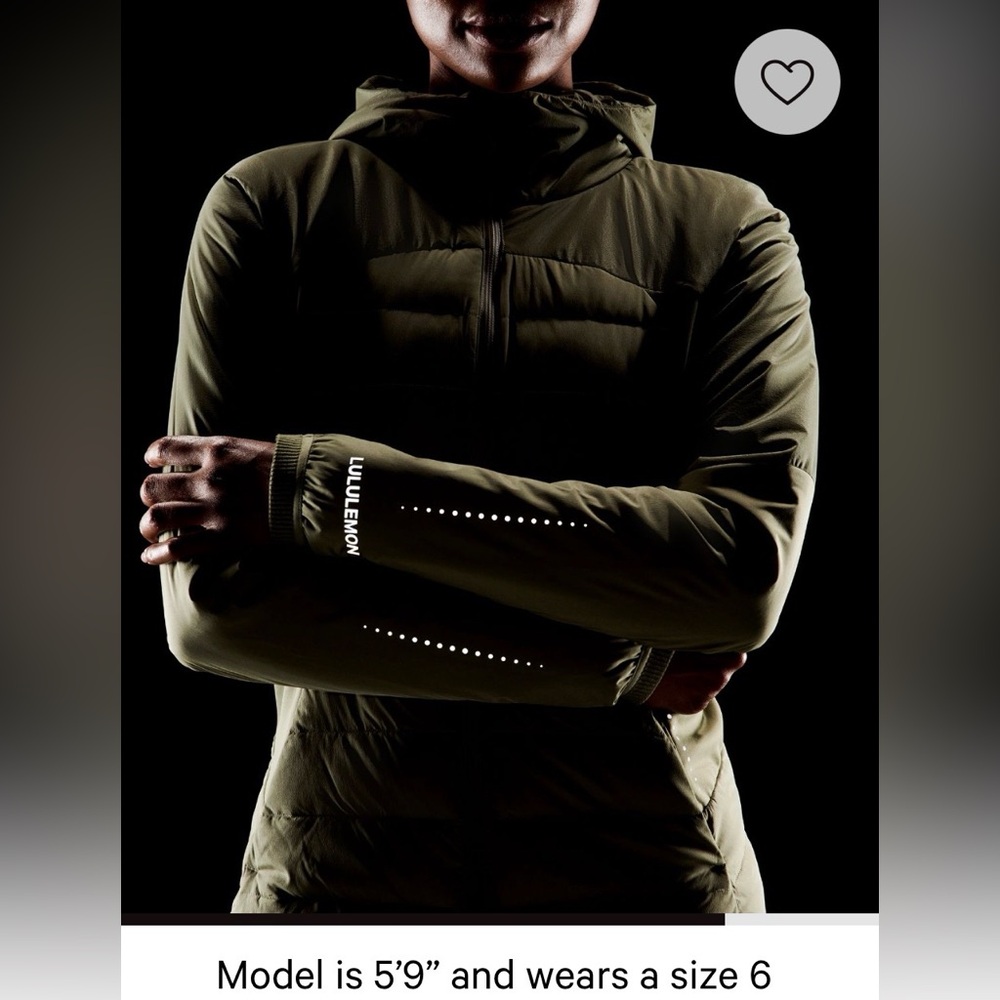 Lululemon Athletica Down For It All Jacket **LIKE NEW** w/ Goose Down Dark Olive - Picture 3 of 13